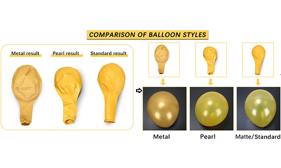 La differenza tra palloncini opachi e palloncini perlati