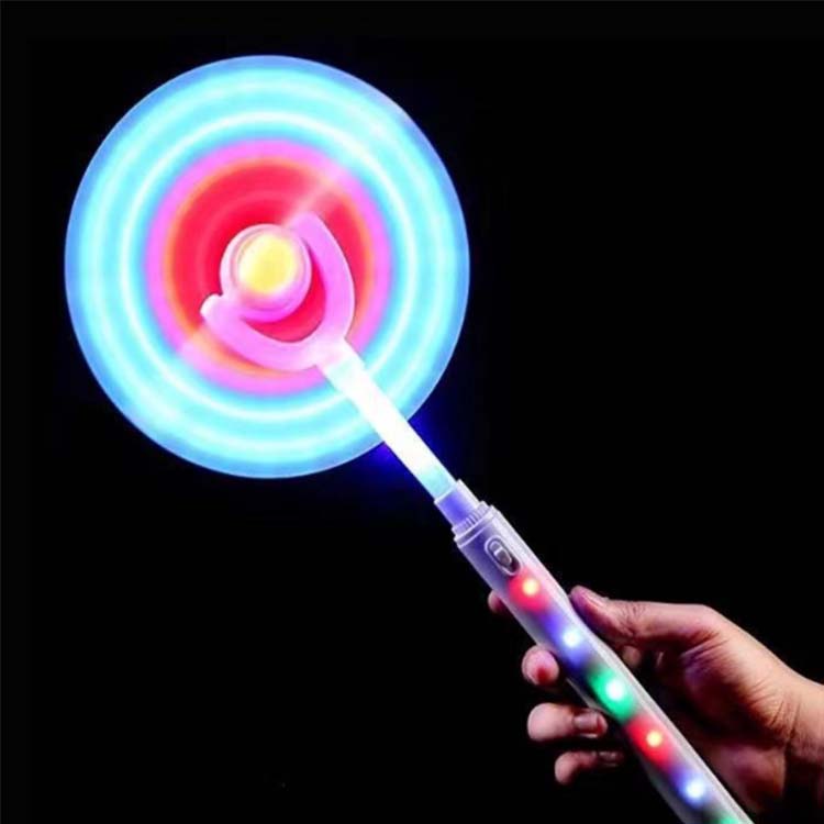 Mulino a vento luminoso rotante automatico