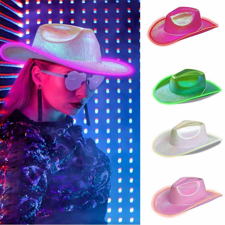 Cappello colorato fluorescente a LED per festa di Halloween
