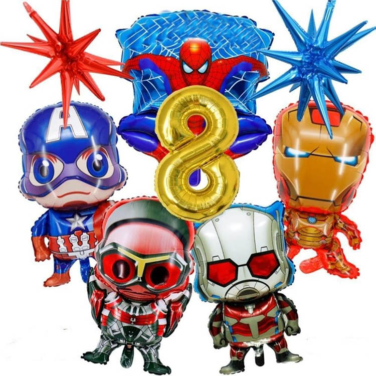 Superhero foil balloons