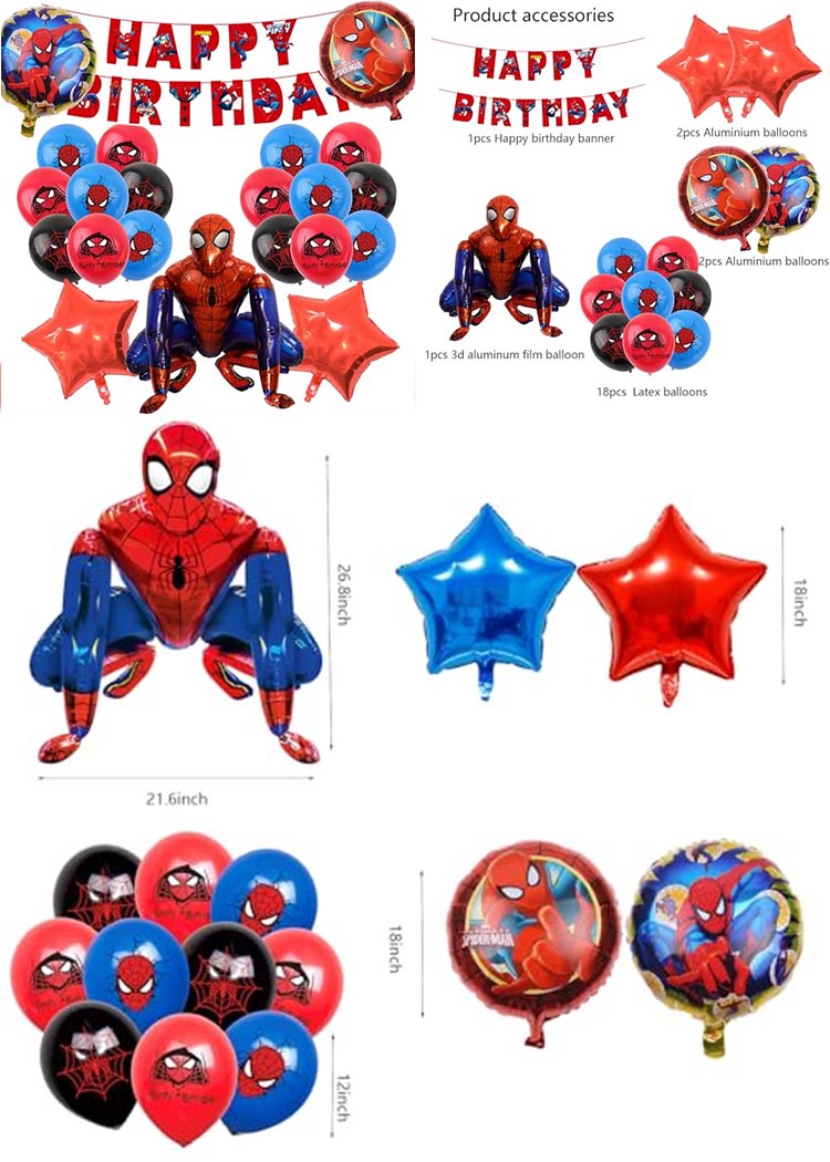 Superhero foil balloons