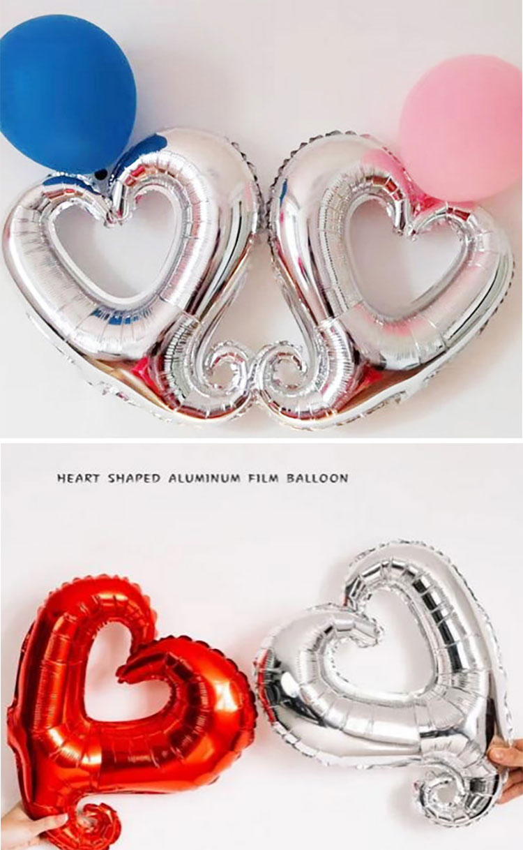 18 Inch Hook Heart Shaped Balloon
