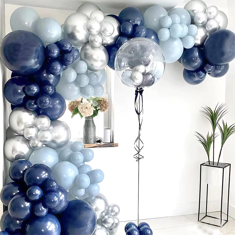 Kit ghirlanda di palloncini blu notte e blu ghiaccio