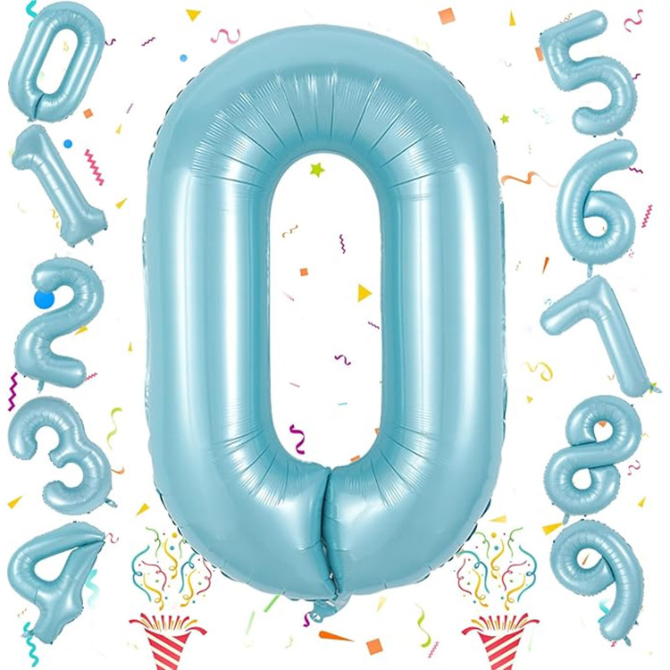 Palloncini con numeri pastello