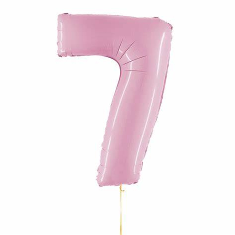 Palloncini con numeri rosa pastello