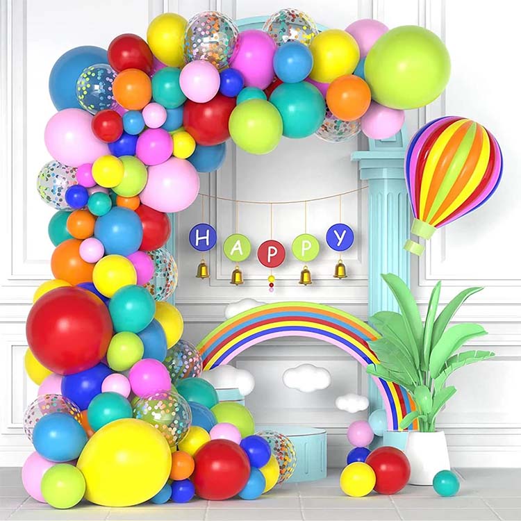 Set di arco di palloncini arcobaleno