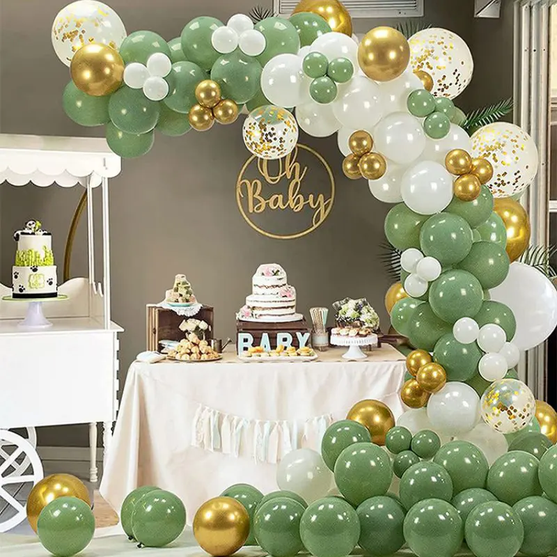 Kit arco per palloncini serie Retro Bean Green