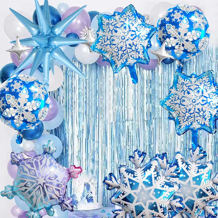Palloncino Foil Con Fiocco Di Neve